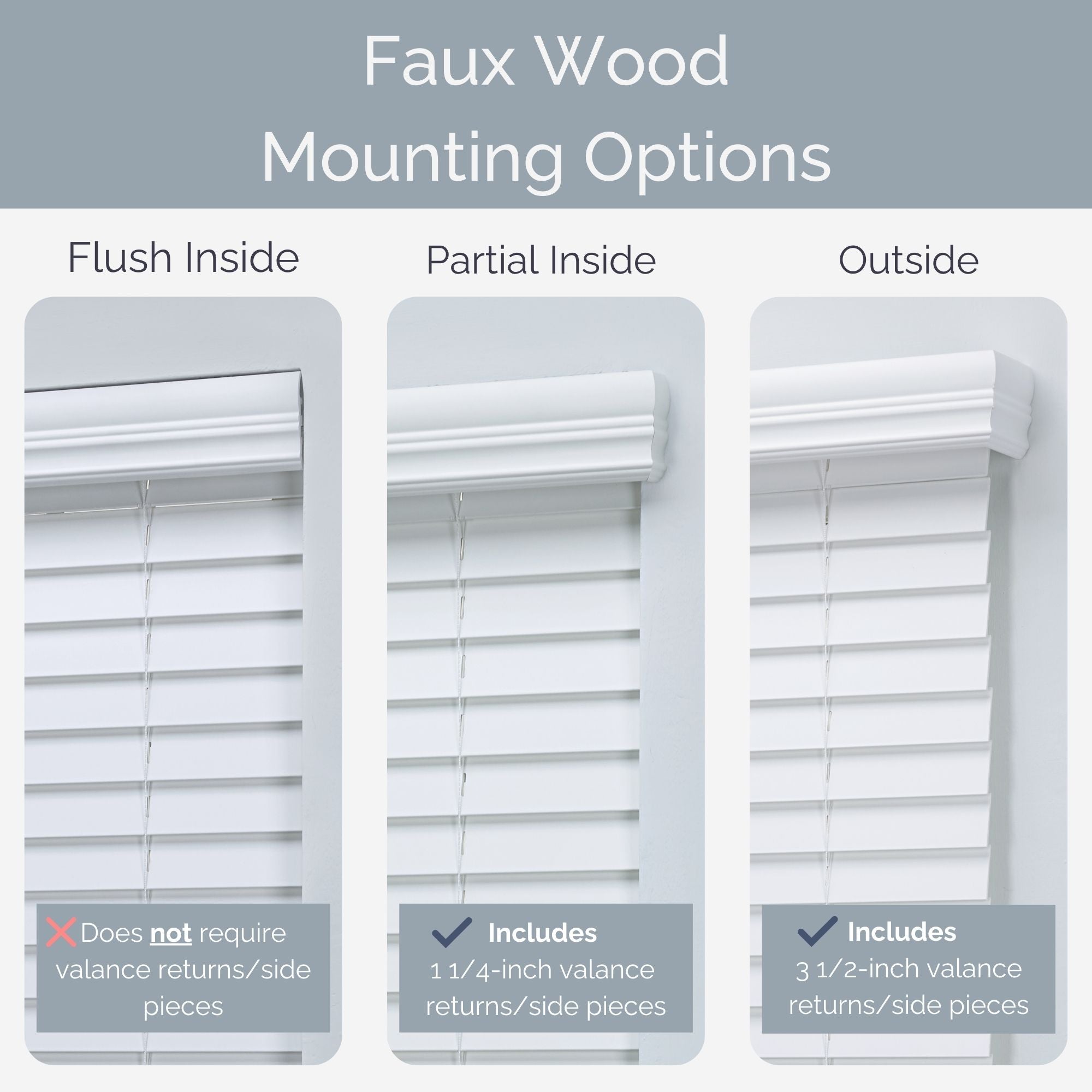 Side Valance Faux Wood Replacement Valance – Linen Avenue